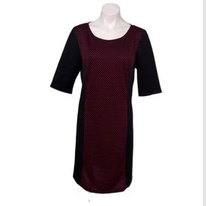Studio Red & Black Colorblock Dress sz 16
